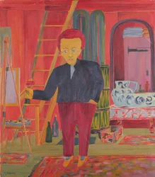 The Painter Ernst Ludwig Kirchner Posing for a Portrait in Davos